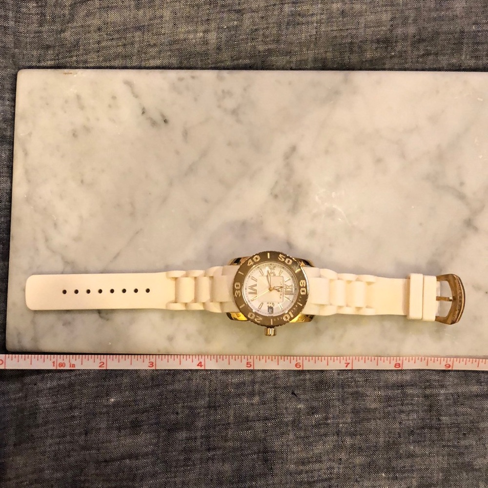 White and Gold Swiss Legend watch